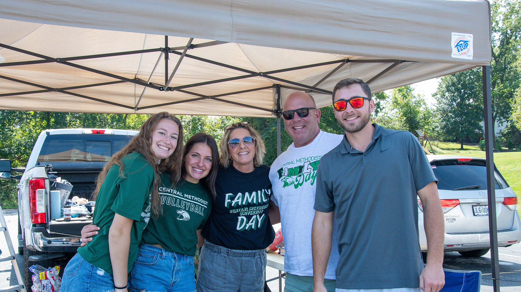 CMU family at tailgate event