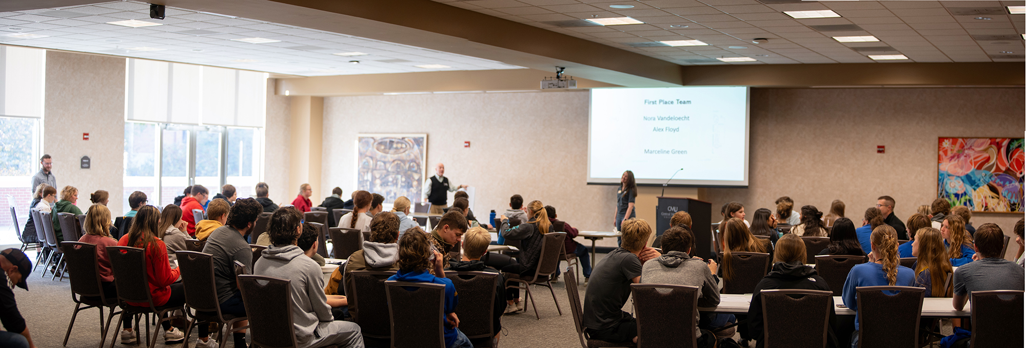 Awards presentation at Momberg event