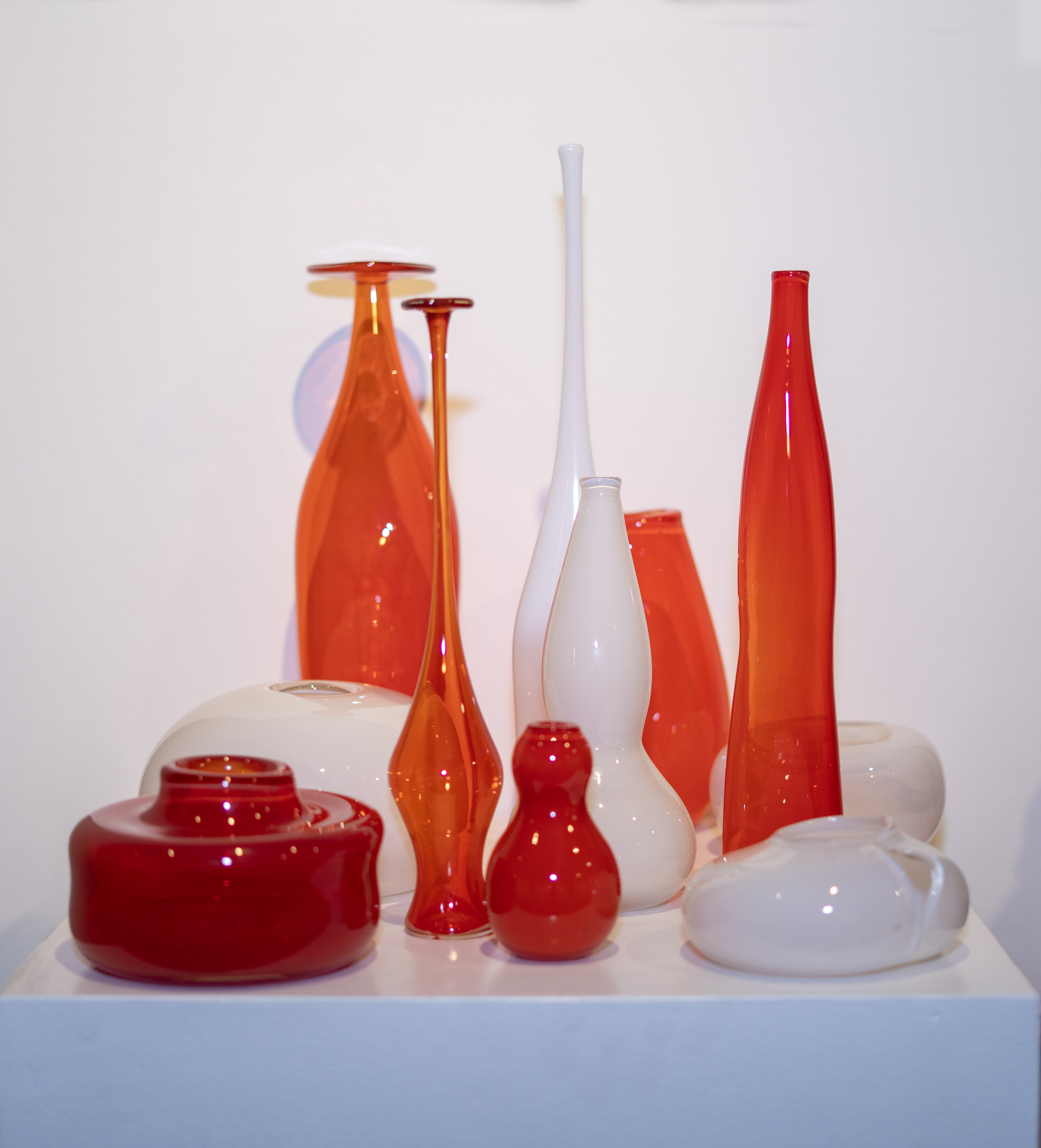 Red and White Glass by Patricia Rubinelli