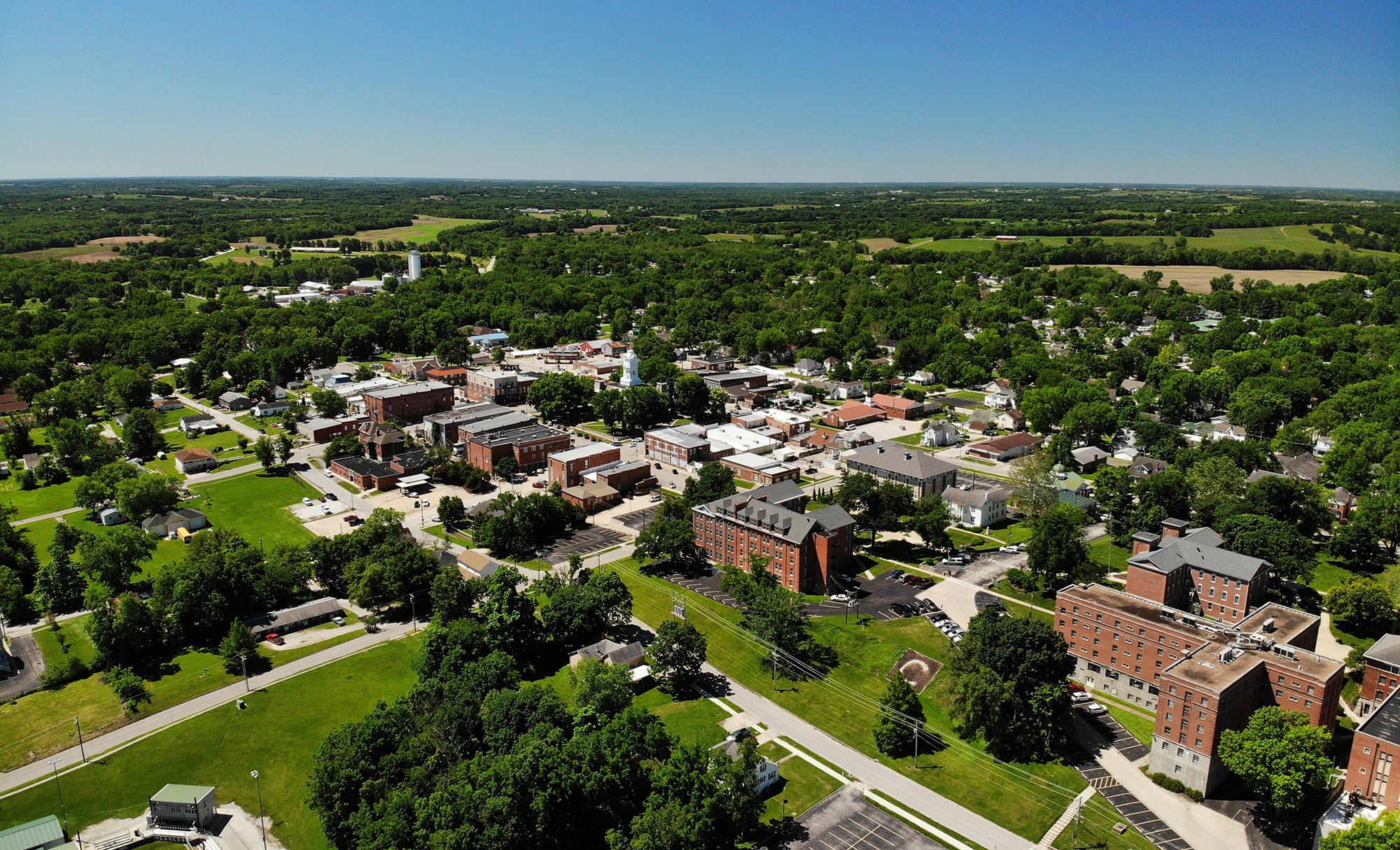 Drone photo of campus