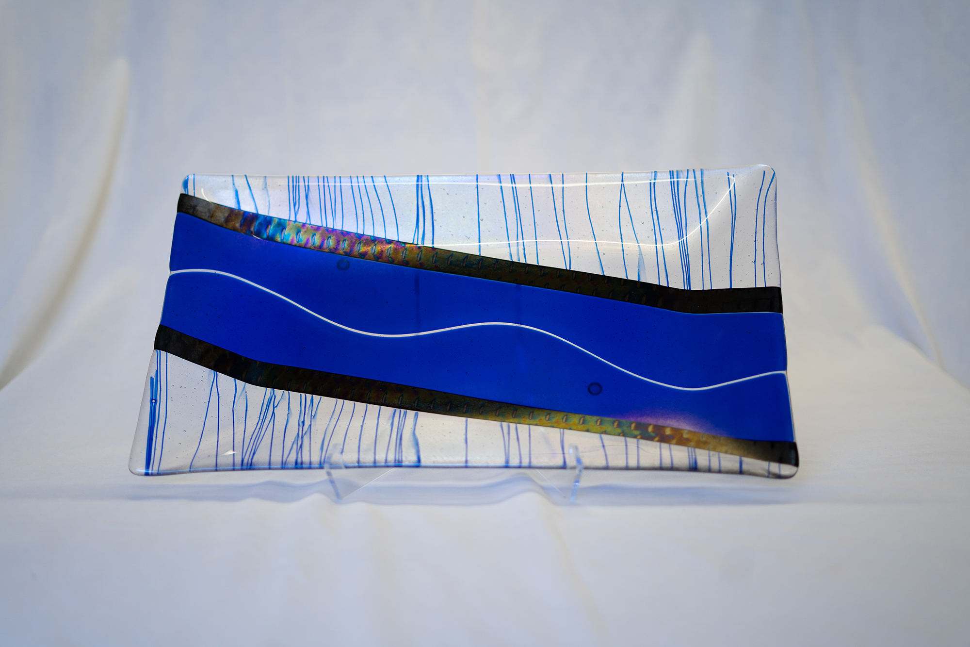Iridescent Glass Platter by Chris Paulson